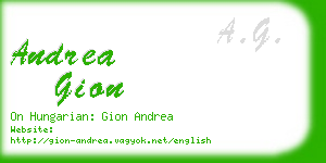 andrea gion business card